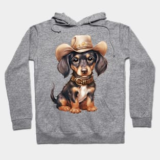 Cowboy Dachshund Dog Hoodie